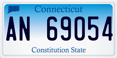 CT license plate AN69054