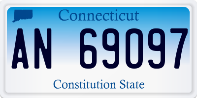 CT license plate AN69097