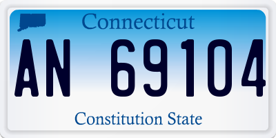 CT license plate AN69104