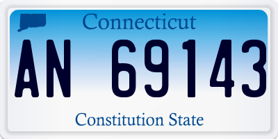 CT license plate AN69143