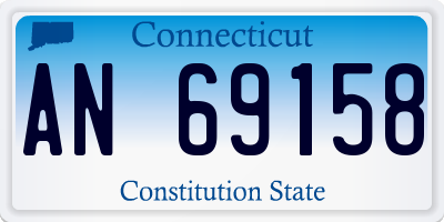 CT license plate AN69158