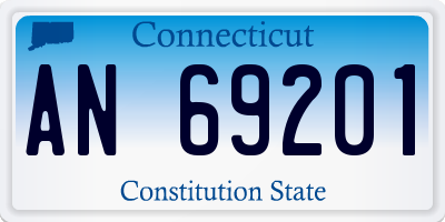 CT license plate AN69201