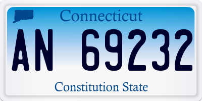 CT license plate AN69232