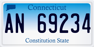 CT license plate AN69234