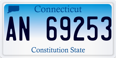 CT license plate AN69253