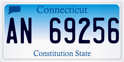 CT license plate AN69256