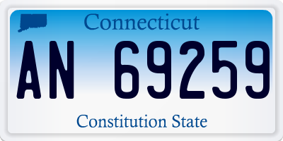 CT license plate AN69259