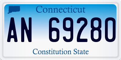 CT license plate AN69280