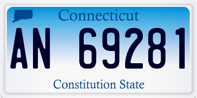 CT license plate AN69281