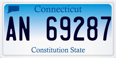CT license plate AN69287