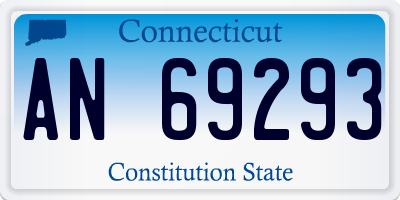CT license plate AN69293