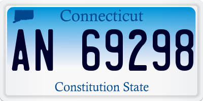 CT license plate AN69298