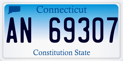 CT license plate AN69307