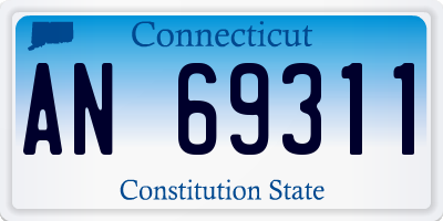 CT license plate AN69311