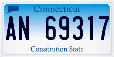 CT license plate AN69317