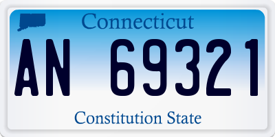 CT license plate AN69321