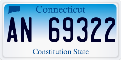 CT license plate AN69322