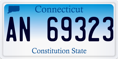 CT license plate AN69323
