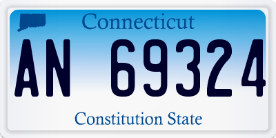 CT license plate AN69324