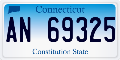 CT license plate AN69325