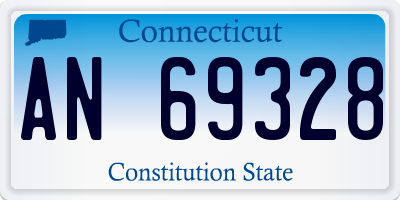 CT license plate AN69328