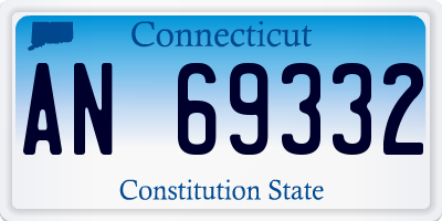 CT license plate AN69332