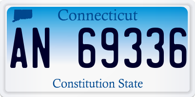 CT license plate AN69336