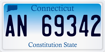 CT license plate AN69342
