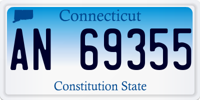 CT license plate AN69355