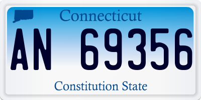 CT license plate AN69356