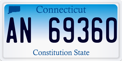 CT license plate AN69360