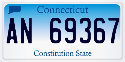 CT license plate AN69367