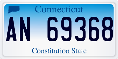 CT license plate AN69368