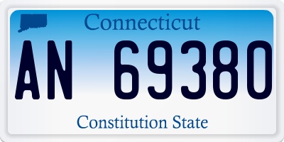 CT license plate AN69380
