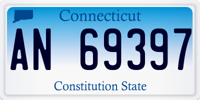 CT license plate AN69397