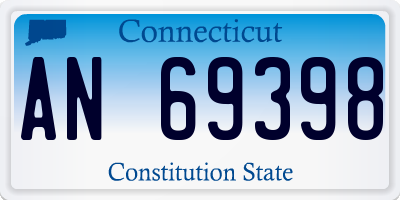 CT license plate AN69398