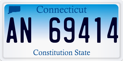 CT license plate AN69414