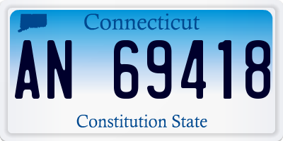 CT license plate AN69418
