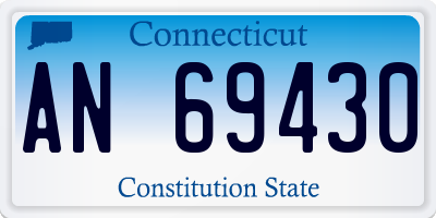CT license plate AN69430