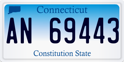 CT license plate AN69443
