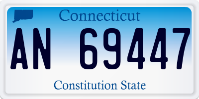 CT license plate AN69447