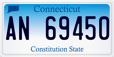 CT license plate AN69450