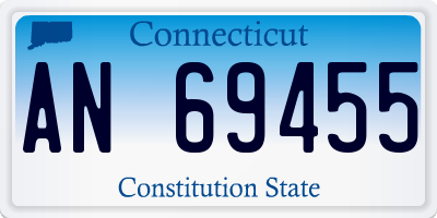 CT license plate AN69455