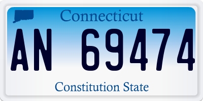 CT license plate AN69474