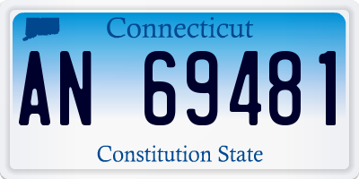 CT license plate AN69481