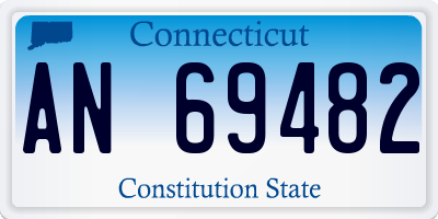 CT license plate AN69482