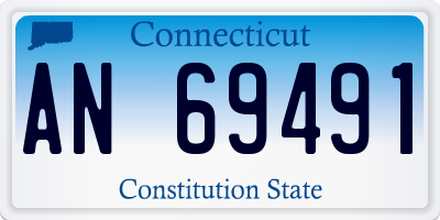 CT license plate AN69491