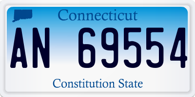 CT license plate AN69554