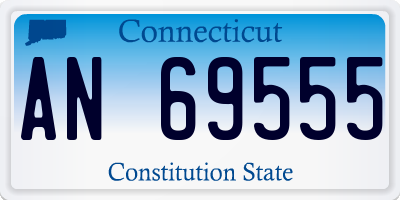 CT license plate AN69555