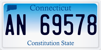 CT license plate AN69578